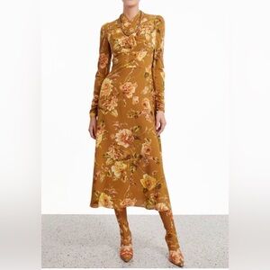 Zimmermann Resistance Floral Midi Dress Size 1